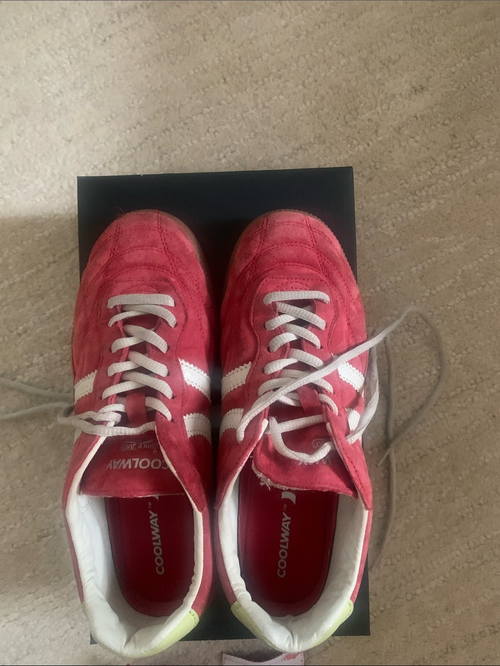Coolway Becks red suede sneaker 39